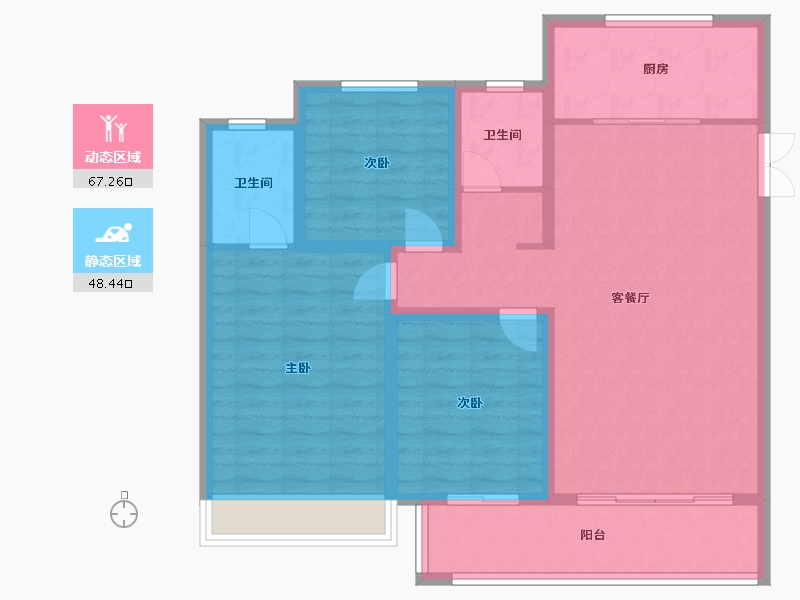 河南省-濮阳市-龙记观园-104.24-户型库-动静分区