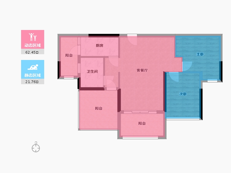 广东省-湛江市-银地上悦城-70.05-户型库-动静分区