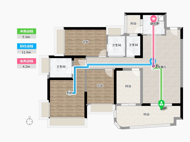 广东省-中山市-凯茵豪园-112.00-户型库-动静线