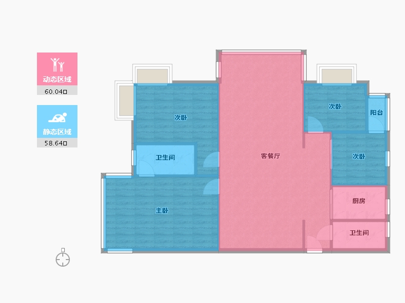 广东省-深圳市-俊景豪园-116.62-户型库-动静分区