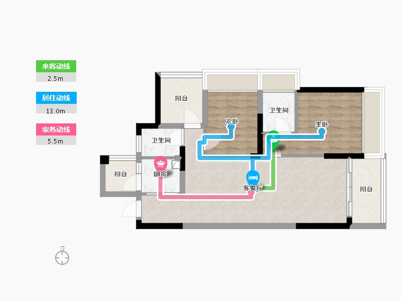 广东省-佛山市-香缤天玺名苑-69.60-户型库-动静线