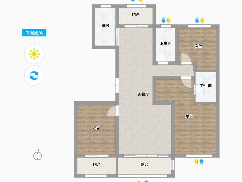 河北省-承德市-水山上院-二期-100.80-户型库-采光通风