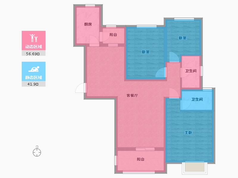 福建省-泉州市-龙兴小区-97.31-户型库-动静分区