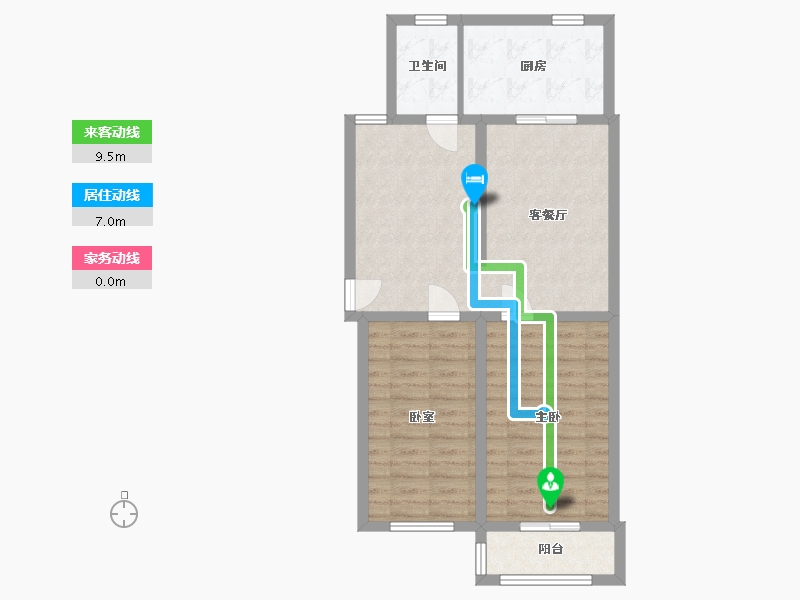 北京-北京市-碣石坪社区-72.30-户型库-动静线