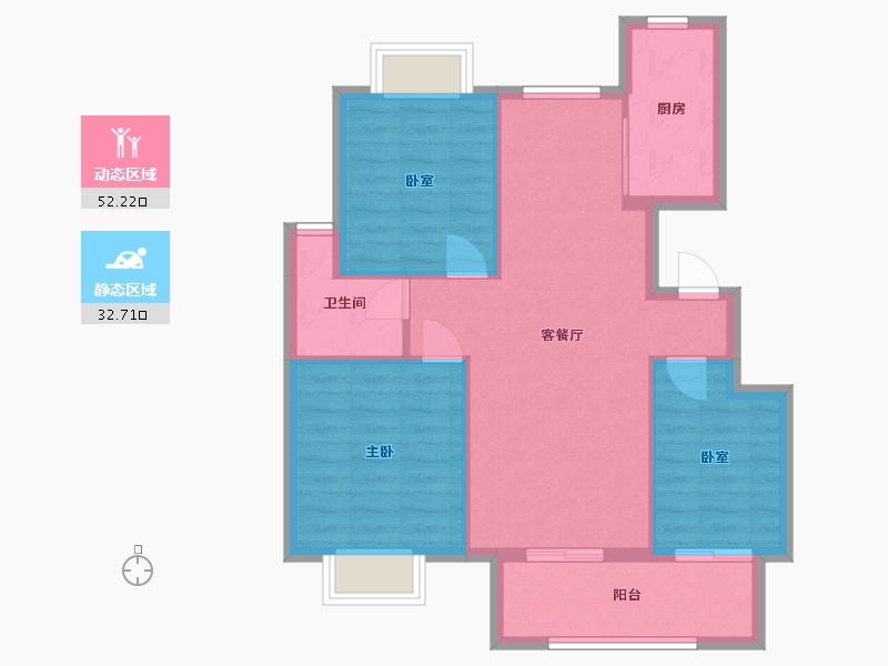 江西省-景德镇市-美院星城-78.57-户型库-动静分区