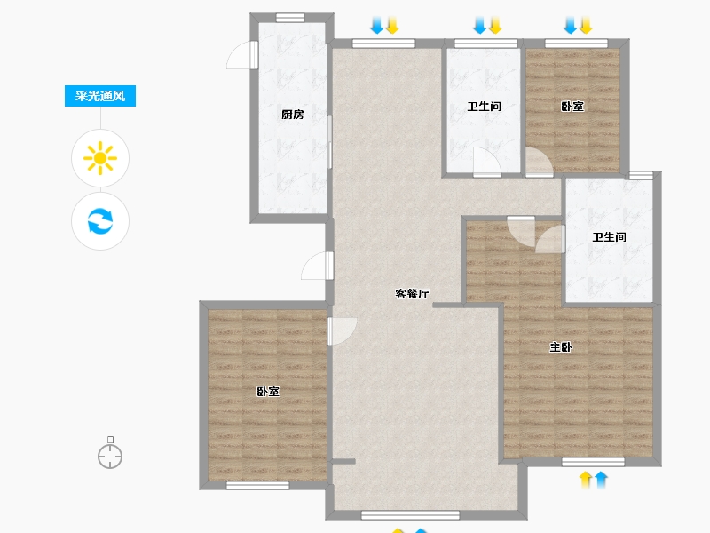 辽宁省-沈阳市-保利海上五月花-117.60-户型库-采光通风