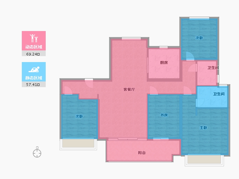 山东省-济宁市-祥生未来城-114.40-户型库-动静分区