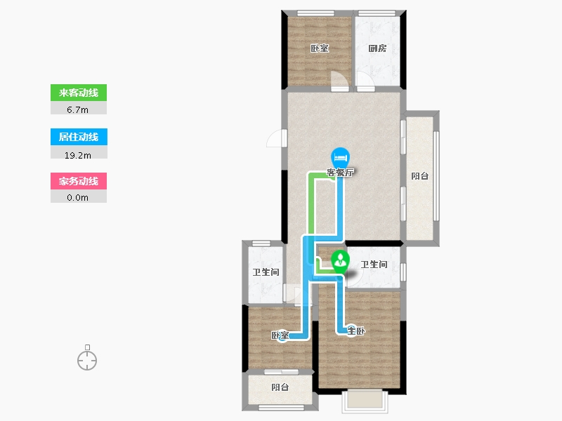 浙江省-台州市-伟星城-95.20-户型库-动静线