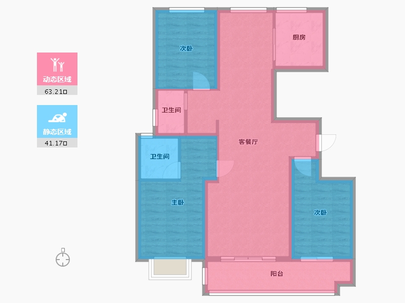 河北省-邢台市-海棠苑-104.00-户型库-动静分区