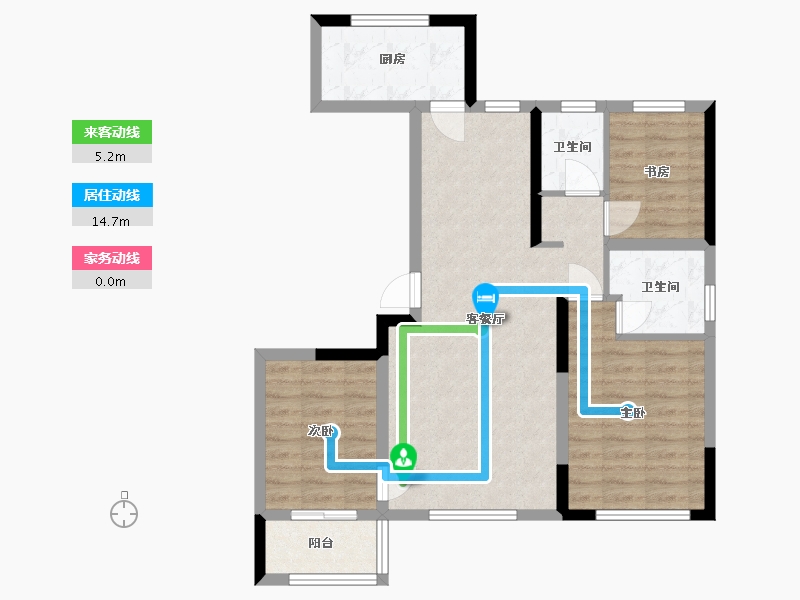 宁夏回族自治区-银川市-庆丰御锦湾-87.00-户型库-动静线