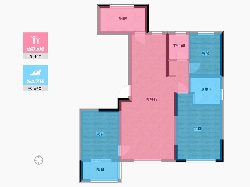 宁夏回族自治区-银川市-庆丰御锦湾-87.00-户型库-动静分区