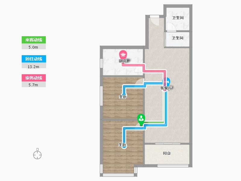 陕西省-西安市-学府首座-83.97-户型库-动静线