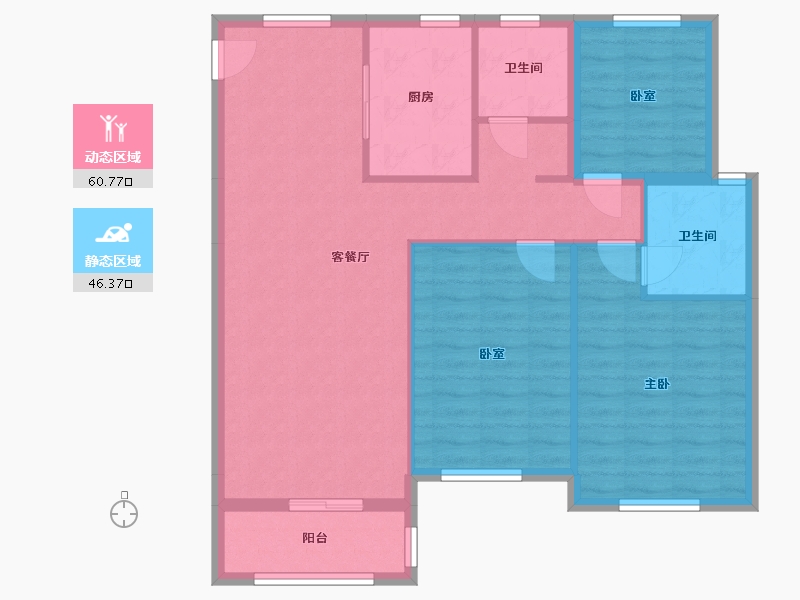 浙江省-嘉兴市-翠兴雅苑-96.00-户型库-动静分区