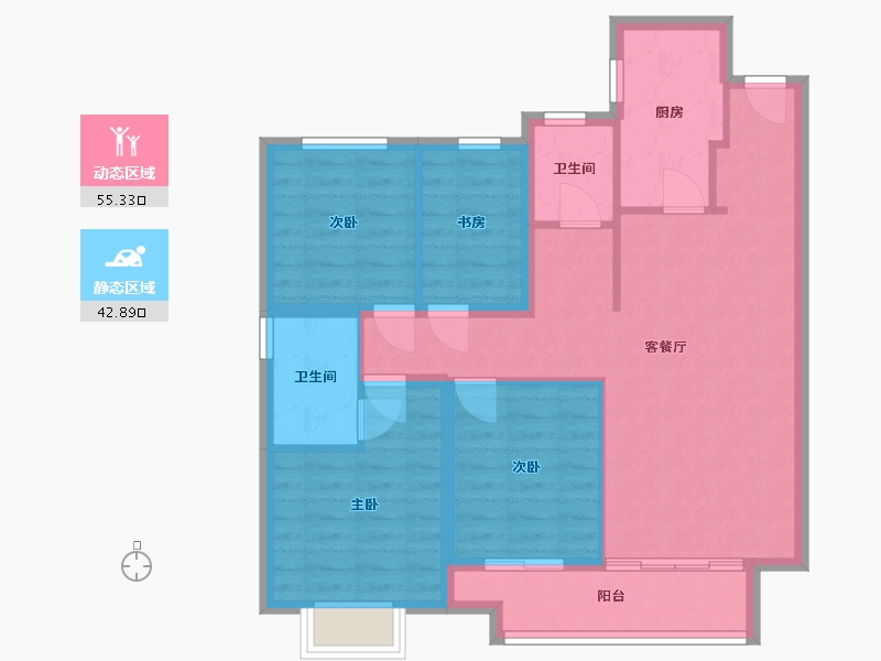 天津-天津市-金隅金成府-99.20-户型库-动静分区