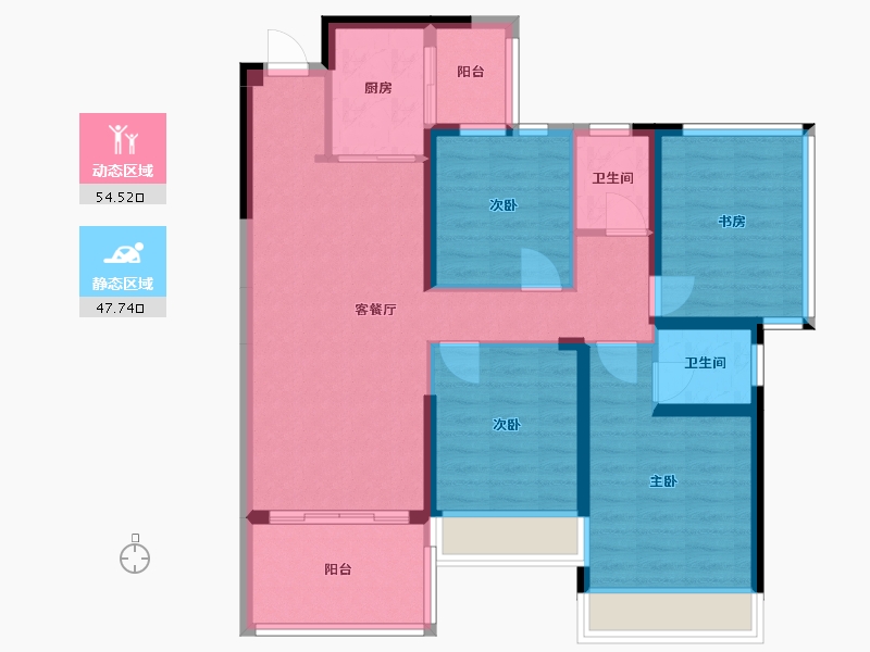 广西壮族自治区-崇左市-南湖三千院-99.70-户型库-动静分区