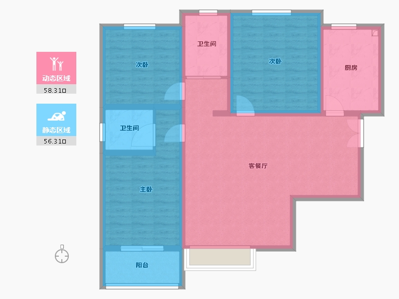 河南省-洛阳市-九都名郡-102.40-户型库-动静分区