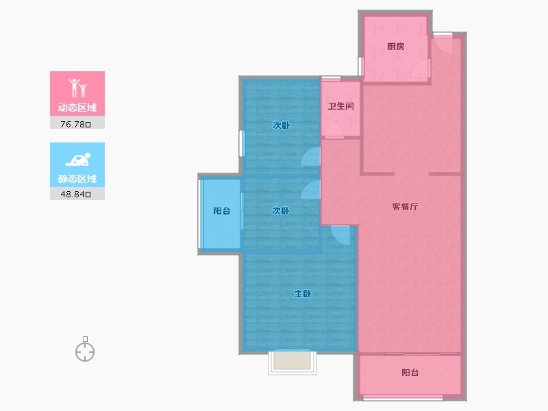 福建省-龙岩市-卧龙小区-106.80-户型库-动静分区