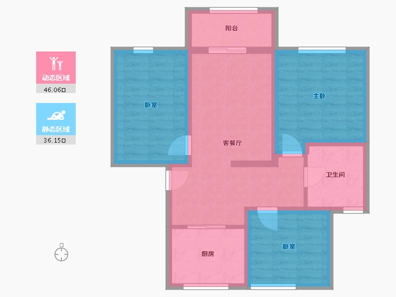 上海-上海市-大华锦绣国际-72.00-户型库-动静分区