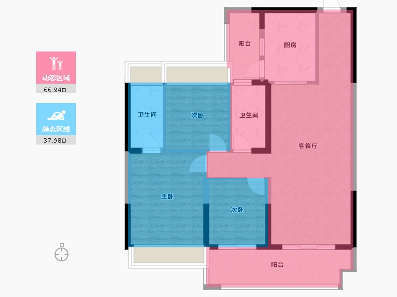 安徽省-宣城市-同曦黄金时代-94.20-户型库-动静分区