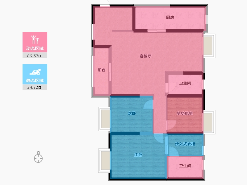 江苏省-无锡市-誉珑湖滨-114.12-户型库-动静分区