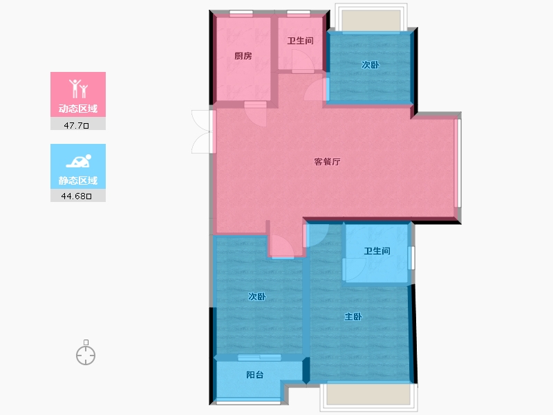 安徽省-蚌埠市-吾悦和府-95.12-户型库-动静分区