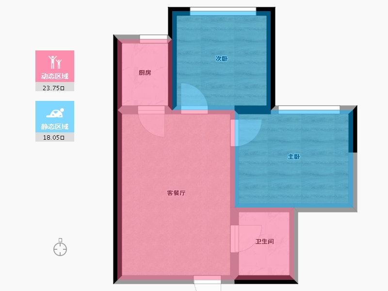 陕西省-西安市-新兴熙园-44.00-户型库-动静分区