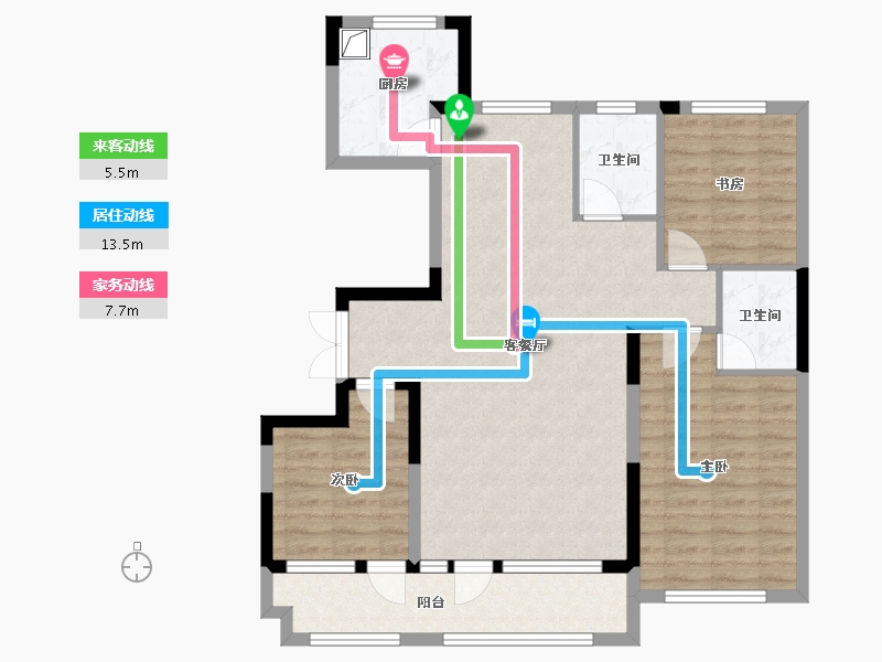 山东省-潍坊市-天阙府-99.20-户型库-动静线