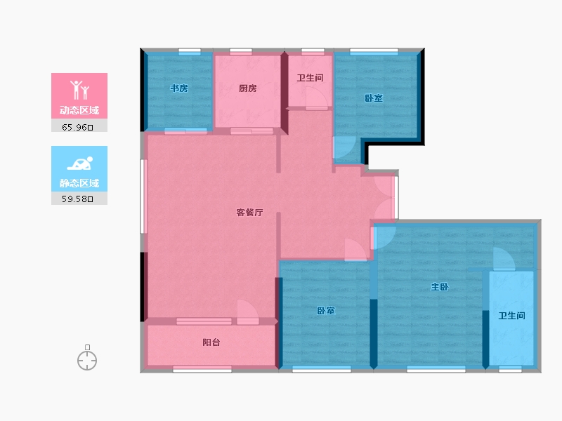 江苏省-南京市-金基望樾府-134.40-户型库-动静分区