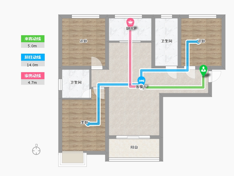 河北省-衡水市-尚臻圆-92.85-户型库-动静线