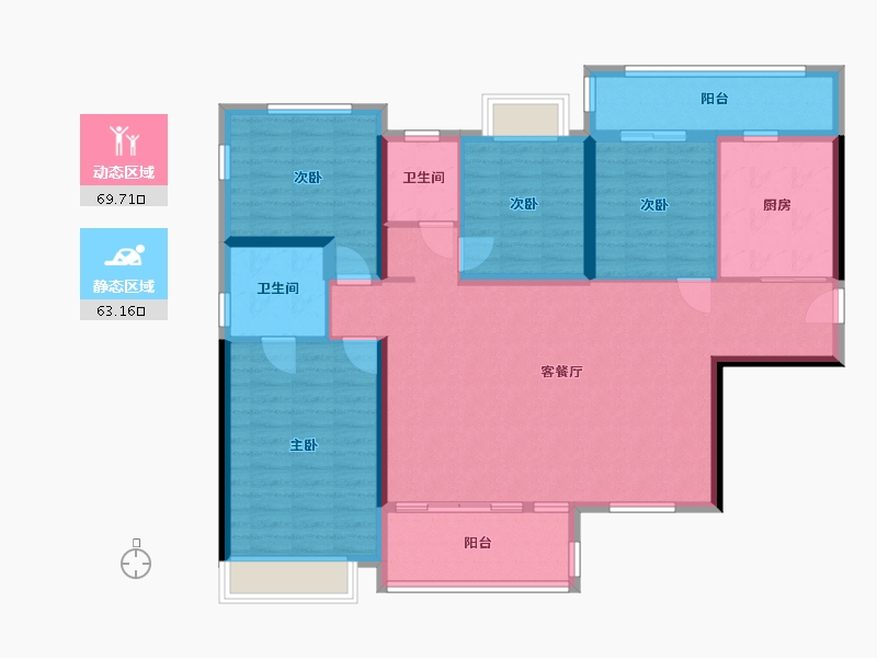 广东省-汕头市-铂悦府-114.40-户型库-动静分区