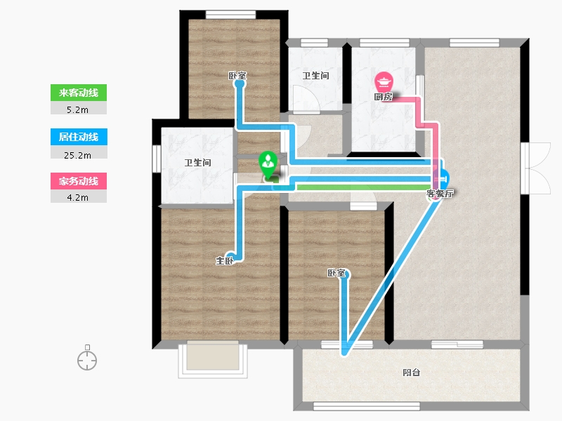 河南省-郑州市-永威枫香庭-东院-108.00-户型库-动静线