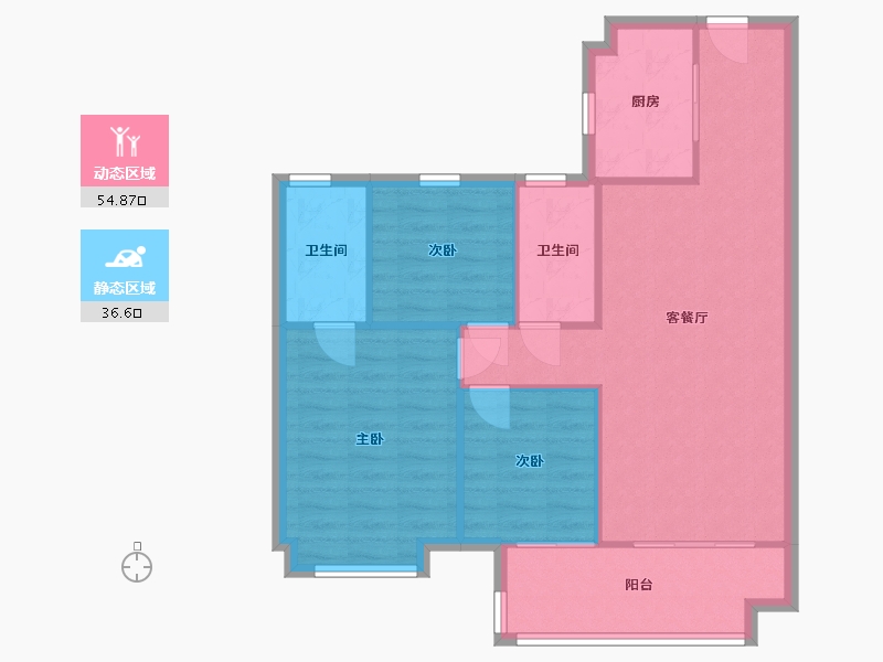 江苏省-淮安市-淮府-87.20-户型库-动静分区