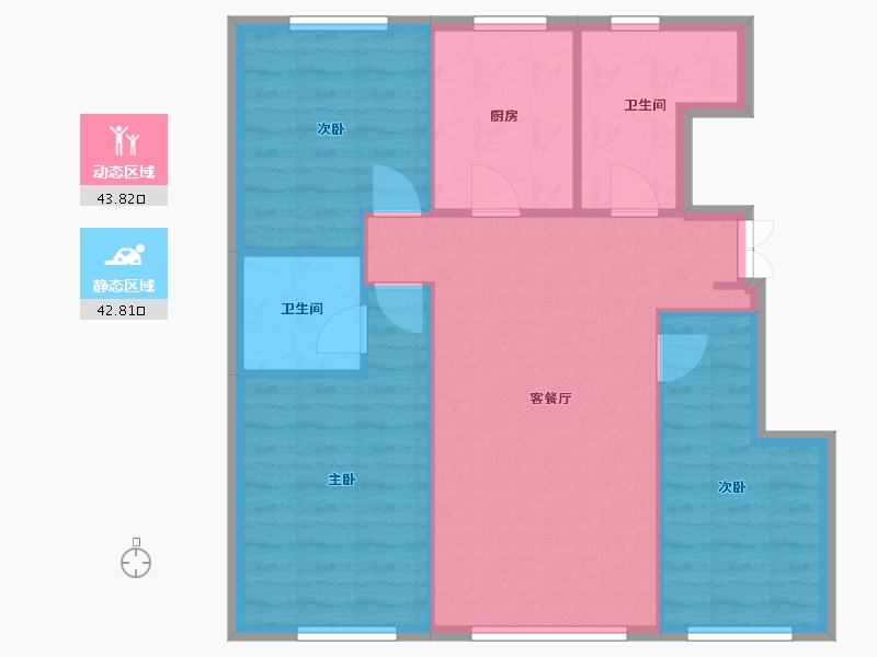 北京-北京市-山水首府-84.00-户型库-动静分区