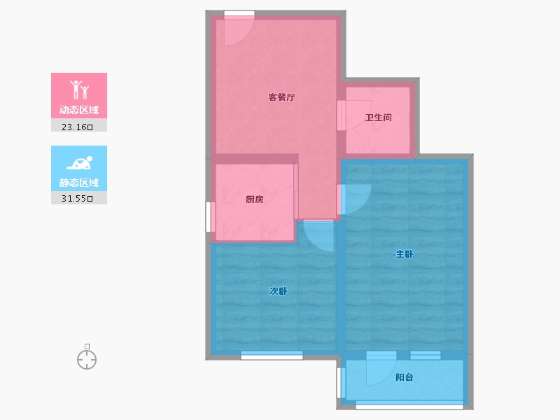 北京-北京市-花家地小区-50.85-户型库-动静分区