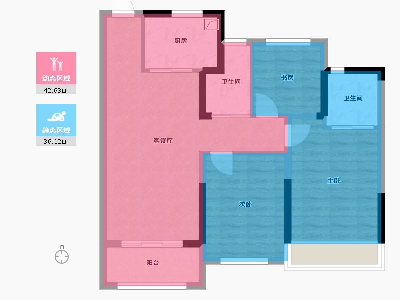 浙江省-温州市-大诚翡翠铭邸-70.48-户型库-动静分区