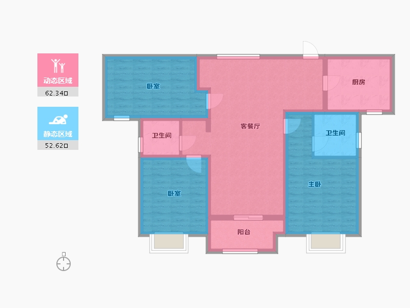 河南省-商丘市-建业幸福里-102.40-户型库-动静分区