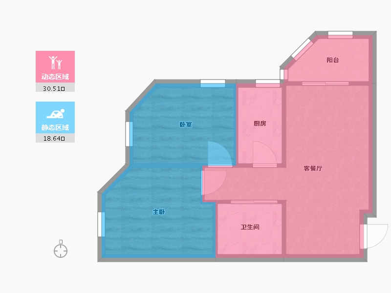 上海-上海市-陕西北路1688-60.00-户型库-动静分区