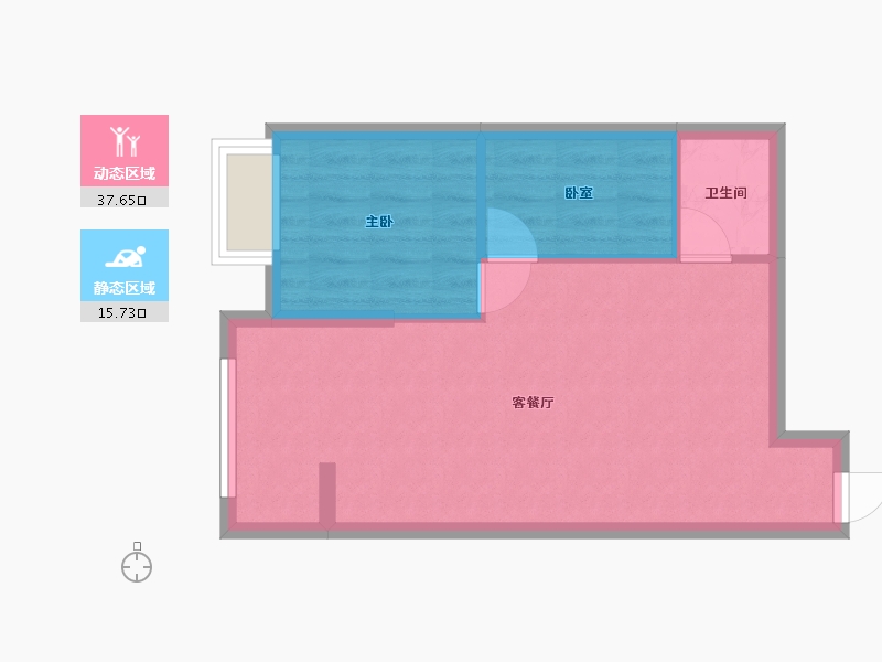 广东省-清远市-名德幸福里-49.74-户型库-动静分区