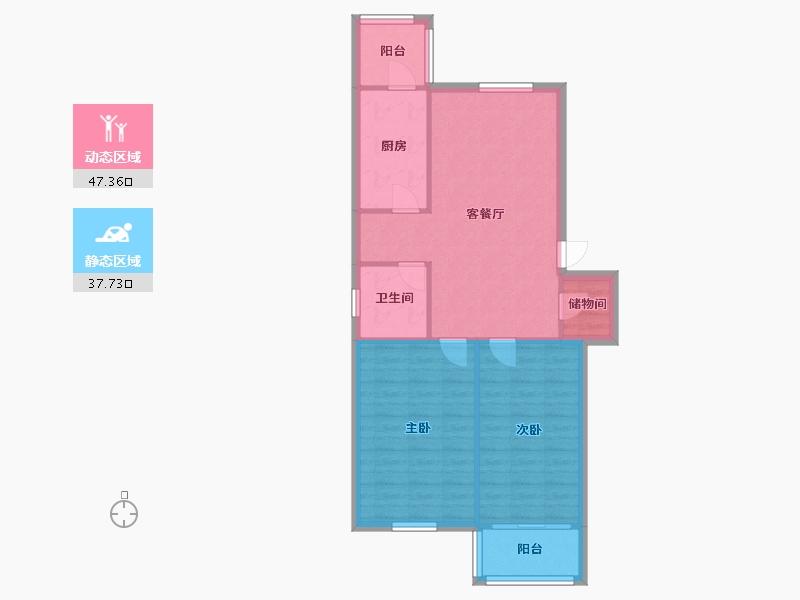 天津-天津市-广建里小区-西区-72.00-户型库-动静分区