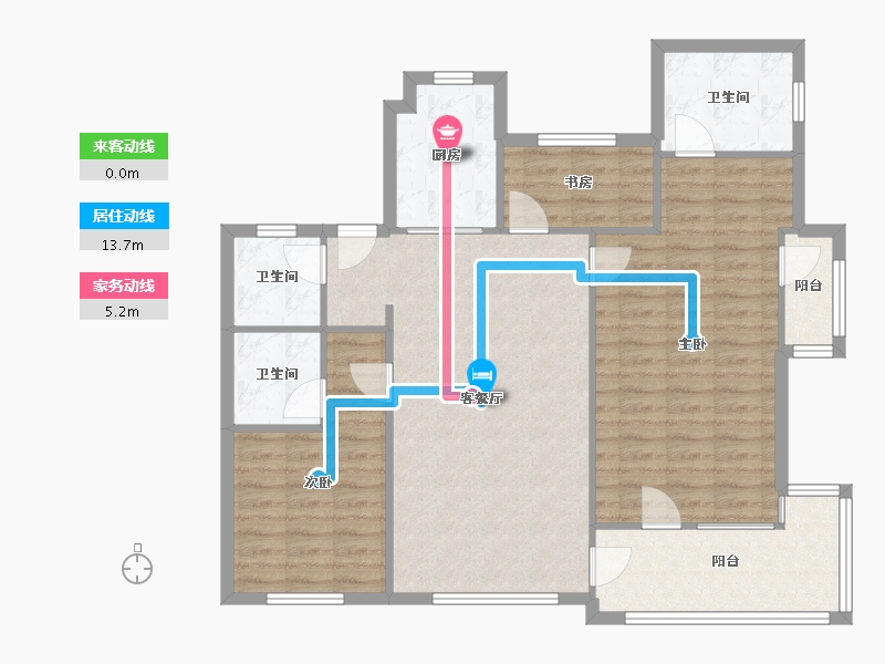 浙江省-湖州市-新南浔孔雀城-111.20-户型库-动静线