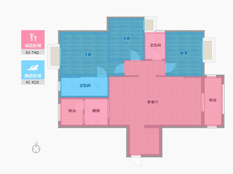 广东省-惠州市-盛世豪庭-91.20-户型库-动静分区