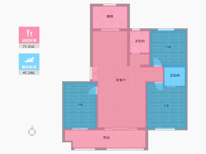 山东省-临沂市-房源南湖尚城-107.20-户型库-动静分区