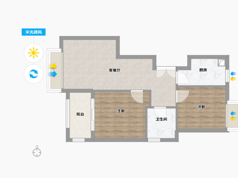 福建省-三明市-闽运小区-55.24-户型库-采光通风