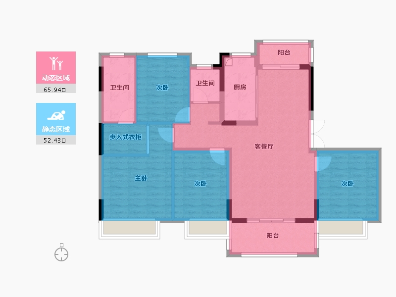 湖北省-荆门市-力宝铂金府-139.00-户型库-动静分区