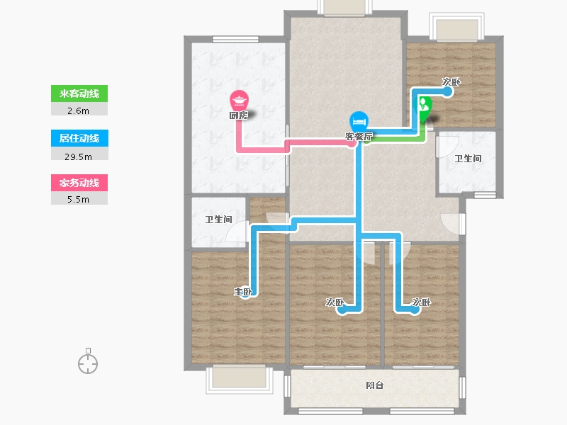 浙江省-绍兴市-金色华庭-南区-120.16-户型库-动静线