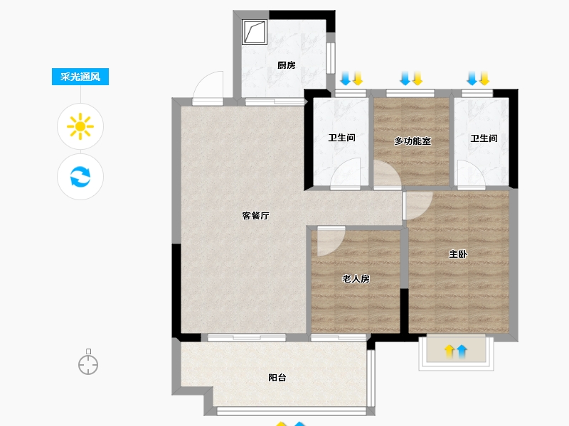 江西省-南昌市-保利锦悦-78.57-户型库-采光通风