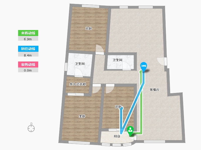 北京-北京市-郦城-三区-115.44-户型库-动静线