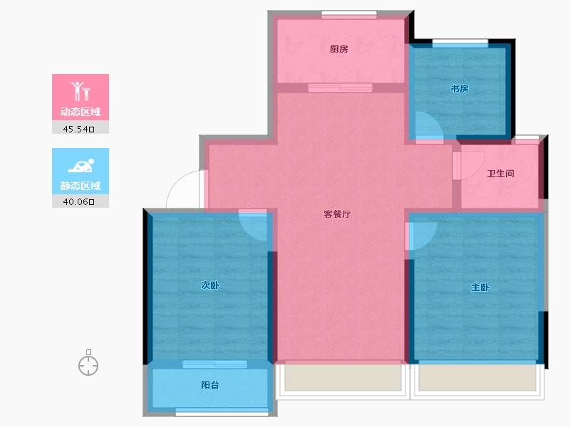 山东省-济南市-中海寰宇时代-76.00-户型库-动静分区