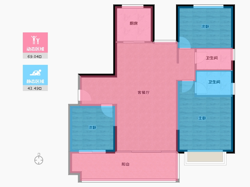 河南省-信阳市-美好未来社区-102.40-户型库-动静分区