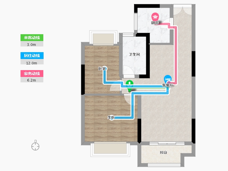 湖北省-武汉市-新城桃李郡-65.50-户型库-动静线